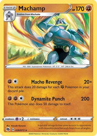 Machamp 026/73  - Reverse Holofoil Champions Path - Holo Rare