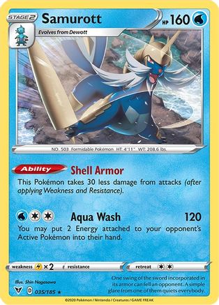 Samurott 035/185  SWSH04 Vivid Voltage - Rare