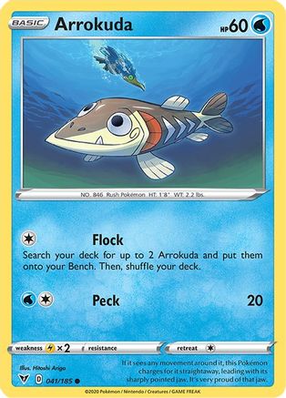 Arrokuda 041/185  - Reverse Holofoil SWSH04 Vivid Voltage - Common