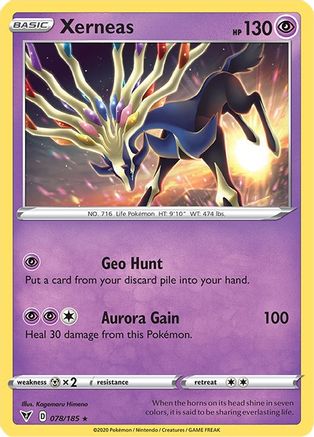 Xerneas 078/185  - Reverse Holofoil SWSH04 Vivid Voltage - Holo Rare