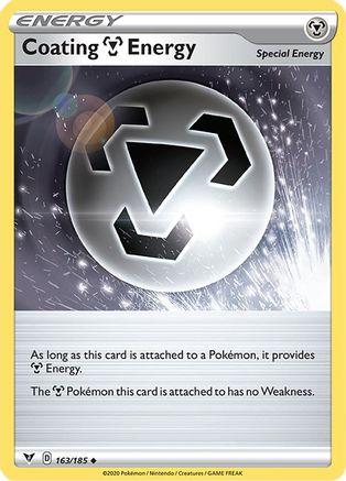 Coating Metal Energy 163/185  - Reverse Holofoil SWSH04 Vivid Voltage - Uncommon