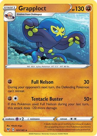 Grapploct 101/185  - Reverse Holofoil SWSH04 Vivid Voltage - Rare