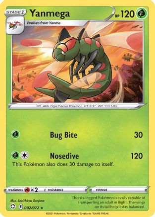 Yanmega 002/072  Shining Fates - Rare