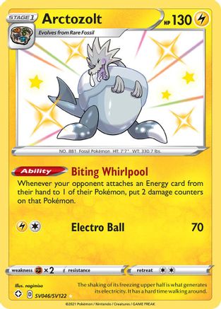 Arctozolt SV046/SV122  - Holofoil Shining Fates Shiny Vault - Shiny Holo Rare