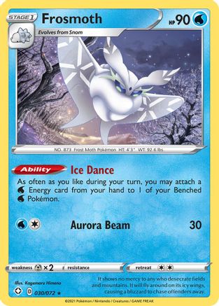 Frosmoth 030/072  - Reverse Holofoil Shining Fates - Holo Rare