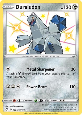 Duraludon SV092/SV122  - Holofoil Shining Fates Shiny Vault - Shiny Holo Rare
