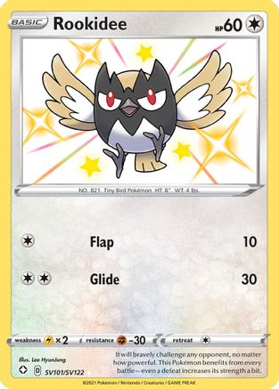 Rookidee SV101/SV122  - Holofoil Shining Fates Shiny Vault - Shiny Holo Rare