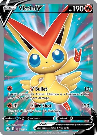 Victini V (Full Art) 144/163  - Holofoil SWSH05 Battle Styles - Ultra Rare