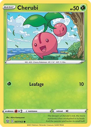 Cherubi 007/163  - Reverse Holofoil SWSH05 Battle Styles - Common