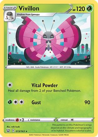 Vivillon 013/163  SWSH05 Battle Styles - Rare