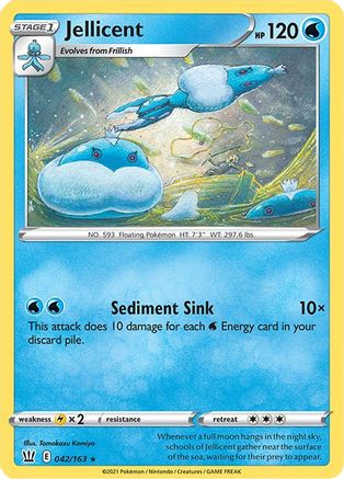 Jellicent 042/163  - Reverse Holofoil SWSH05 Battle Styles - Rare
