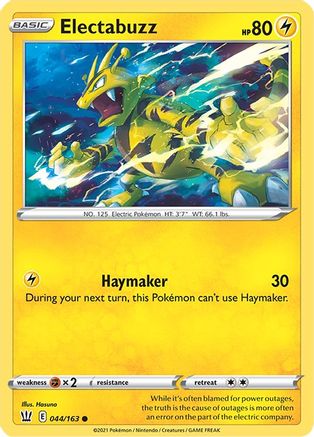 Electabuzz 044/163  SWSH05 Battle Styles - Common