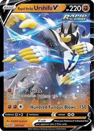 Rapid Strike Urshifu V 087/163  - Holofoil SWSH05 Battle Styles - Ultra Rare