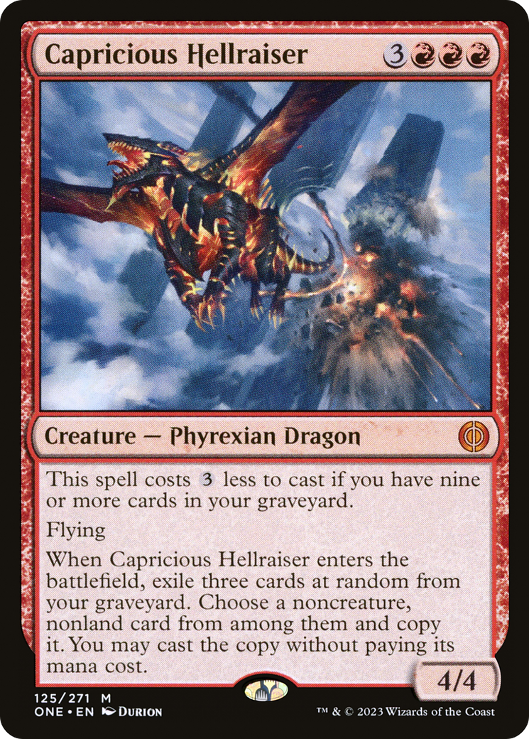 Capricious Hellraiser (ONE-125) - Phyrexia: All Will Be One Foil