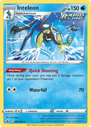 Inteleon 043/198  Deck Exclusives - Rare