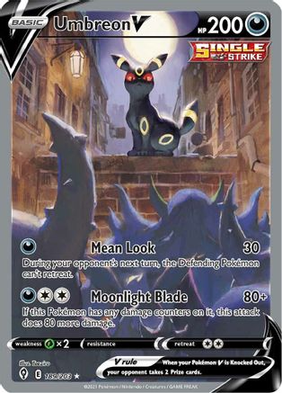 Umbreon V (Alternate Full Art) 189/203  - Holofoil SWSH07 Evolving Skies - Ultra Rare