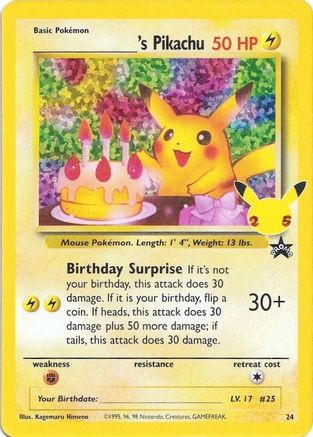 ______'s Pikachu 024/53  - Holofoil Celebrations Classic Collection - Classic Collection