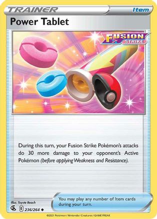 Power Tablet 236/264  SWSH08 Fusion Strike - Uncommon