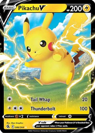 Pikachu V 086/264  - Holofoil SWSH08 Fusion Strike - Ultra Rare