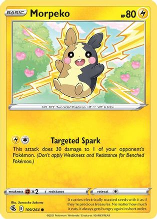 Morpeko (109) 109/264  - Reverse Holofoil SWSH08 Fusion Strike - Common