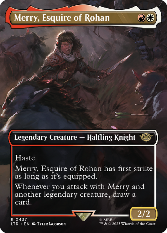 Merry, Esquire of Rohan (Borderless) (LTR-437) - The Lord of the Rings: Tales of Middle-earth Foil