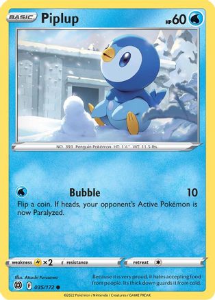 Piplup 035/172  SWSH09 Brilliant Stars - Common
