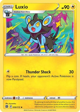 Luxio 050/172  SWSH09 Brilliant Stars - Uncommon