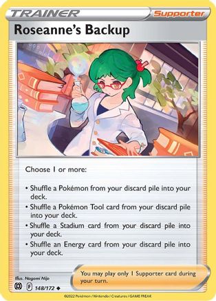 Roseanne's Backup 148/172  - Reverse Holofoil SWSH09 Brilliant Stars - Uncommon