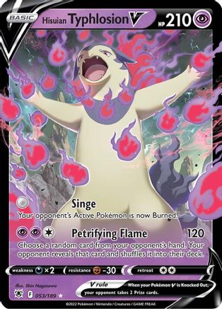 Hisuian Typhlosion V 053/189  - Holofoil SWSH10 Astral Radiance - Ultra Rare