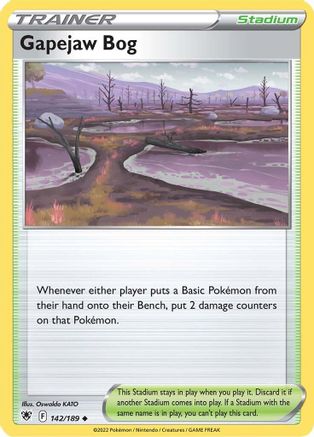 Gapejaw Bog 142/189  - Reverse Holofoil SWSH10 Astral Radiance - Uncommon