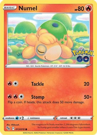 Numel 013/078  Pokemon GO - Common