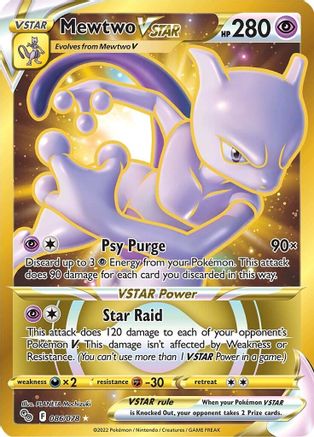 Mewtwo VSTAR (86) (Secret) 086/078  - Holofoil Pokemon GO - Secret Rare