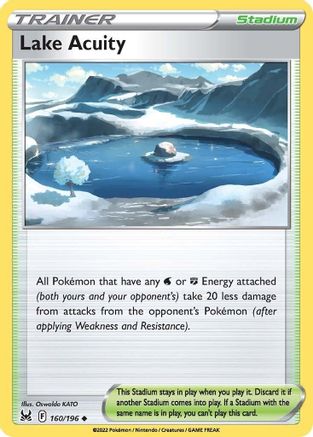 Lake Acuity 160/196  - Reverse Holofoil SWSH11 Lost Origin - Uncommon