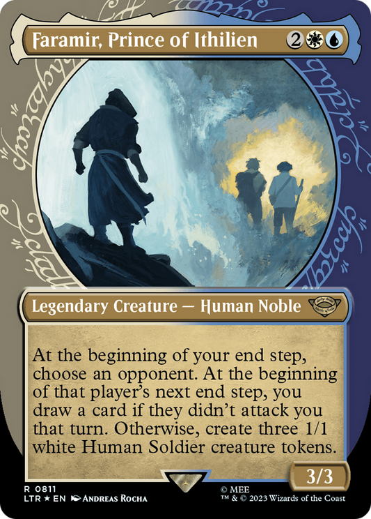 Faramir, Prince of Ithilien (Showcase) (Surge Foil) (LTR-811) - The Lord of the Rings: Tales of Middle-earth: (Showcase) (Borderless) Foil