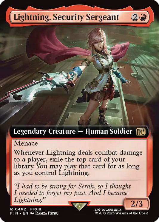 Lightning, Security Sergeant (Extended Art) (FIN-462) - FINAL FANTASY: (Extended Art)
