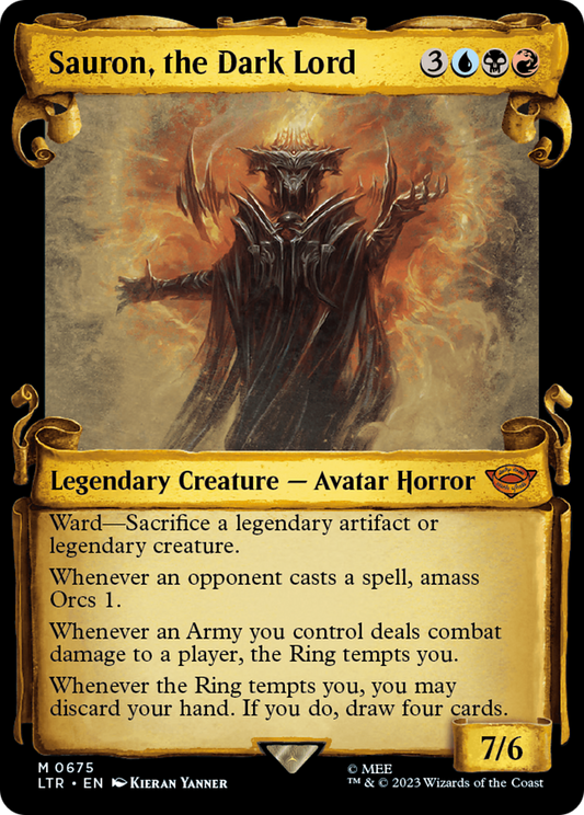 Sauron, the Dark Lord (Showcase Scrolls) (LTR-675) - The Lord of the Rings: Tales of Middle-earth: (Showcase) Foil