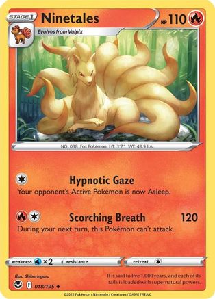 Ninetales 018/195  SWSH12 Silver Tempest - Uncommon