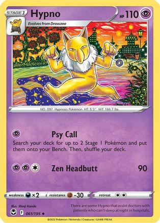 Hypno 061/195  SWSH12 Silver Tempest - Uncommon