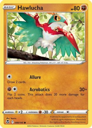 Hawlucha 098/195  SWSH12 Silver Tempest - Common