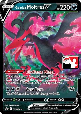 Galarian Moltres V 097  - Holofoil Prize Pack Series Cards - Ultra Rare
