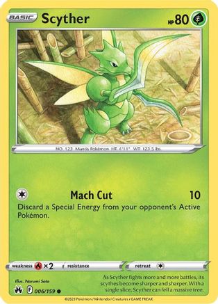Scyther 006/159  Crown Zenith - Common