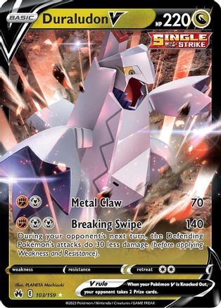 Duraludon V 103/159  - Holofoil Crown Zenith - Ultra Rare