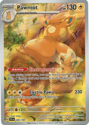 Pawmot 209/198  - Holofoil SV01 Scarlet & Violet Base Set - Illustration Rare
