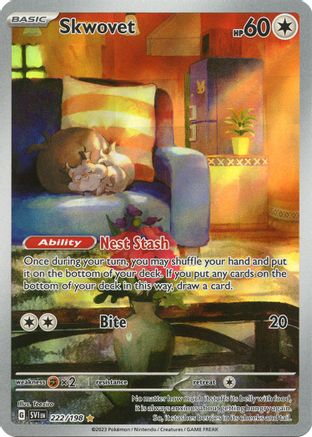 Skwovet 222/198  - Holofoil SV01 Scarlet & Violet Base Set - Illustration Rare