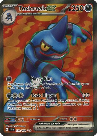 Toxicroak ex 232/198  - Holofoil SV01 Scarlet & Violet Base Set - Ultra Rare