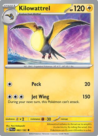 Kilowattrel 082/193  SV02 Paldea Evolved - Uncommon