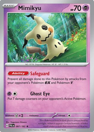 Mimikyu 097/193  - Holofoil SV02 Paldea Evolved - Rare