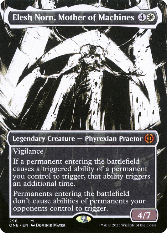 Elesh Norn, Mother of Machines (Showcase) (ONE-298) - Phyrexia: All Will Be One: (Showcase) (Borderless)
