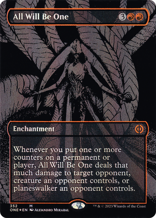 All Will Be One (Oil Slick Raised Foil) (ONE-352) - Phyrexia: All Will Be One (Borderless) Foil
