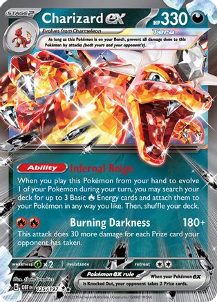 Charizard ex 125/197  - Holofoil SV03 Obsidian Flames - Double Rare